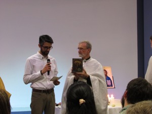 Baptismal Candidate saying his vows
