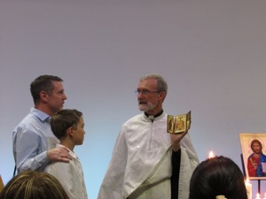 Baptismal Candidate with his sponsor