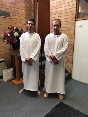An auto-mechanic and orchardist preparing for baptism